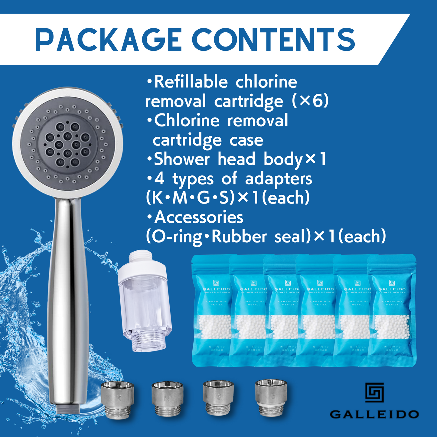 GALLEIDO SHOWER HEAD Cartridge Set (No Subscription)