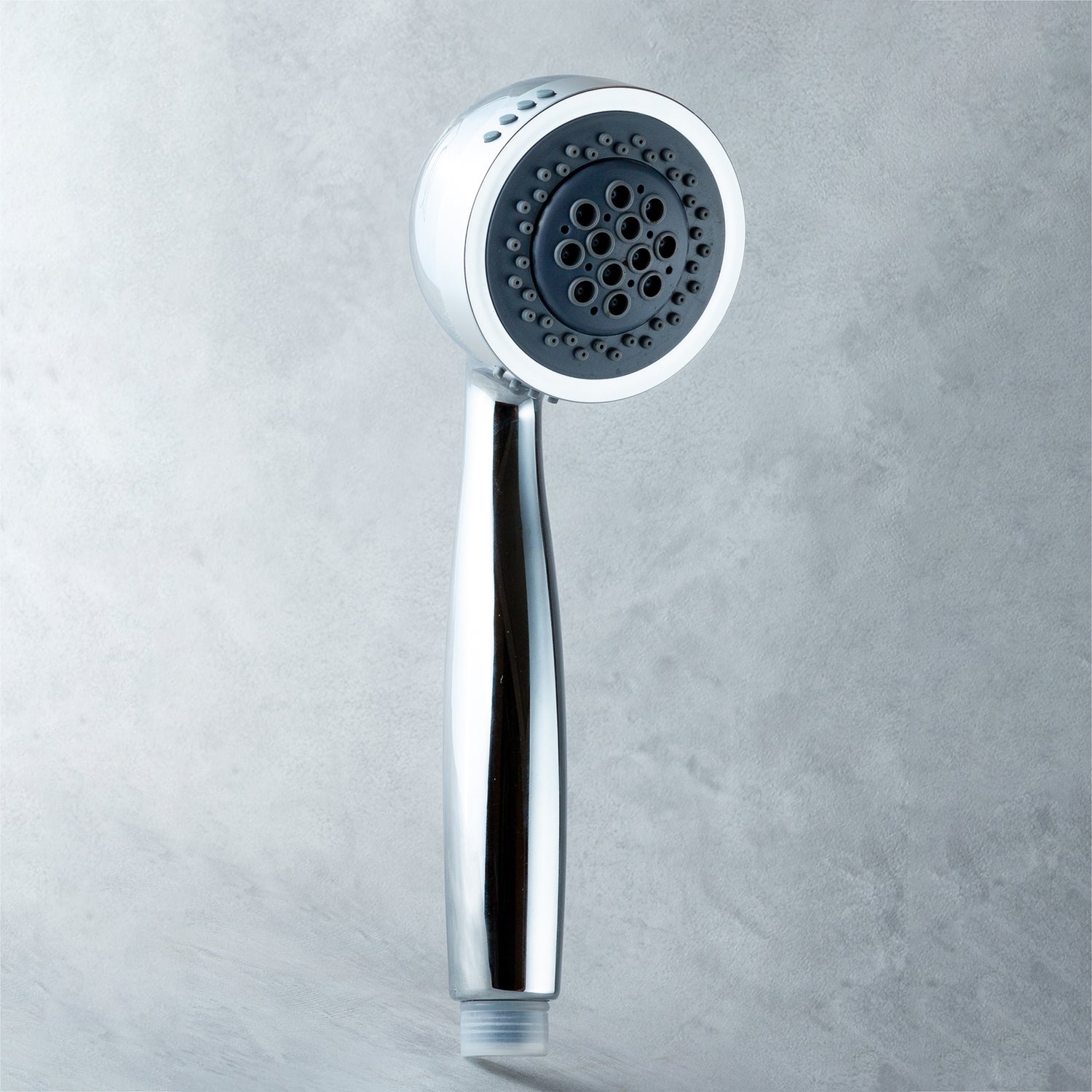 Chrome silver shower head with easy to grip handle and multiple modes including mist mix and rain by GALLEIDO