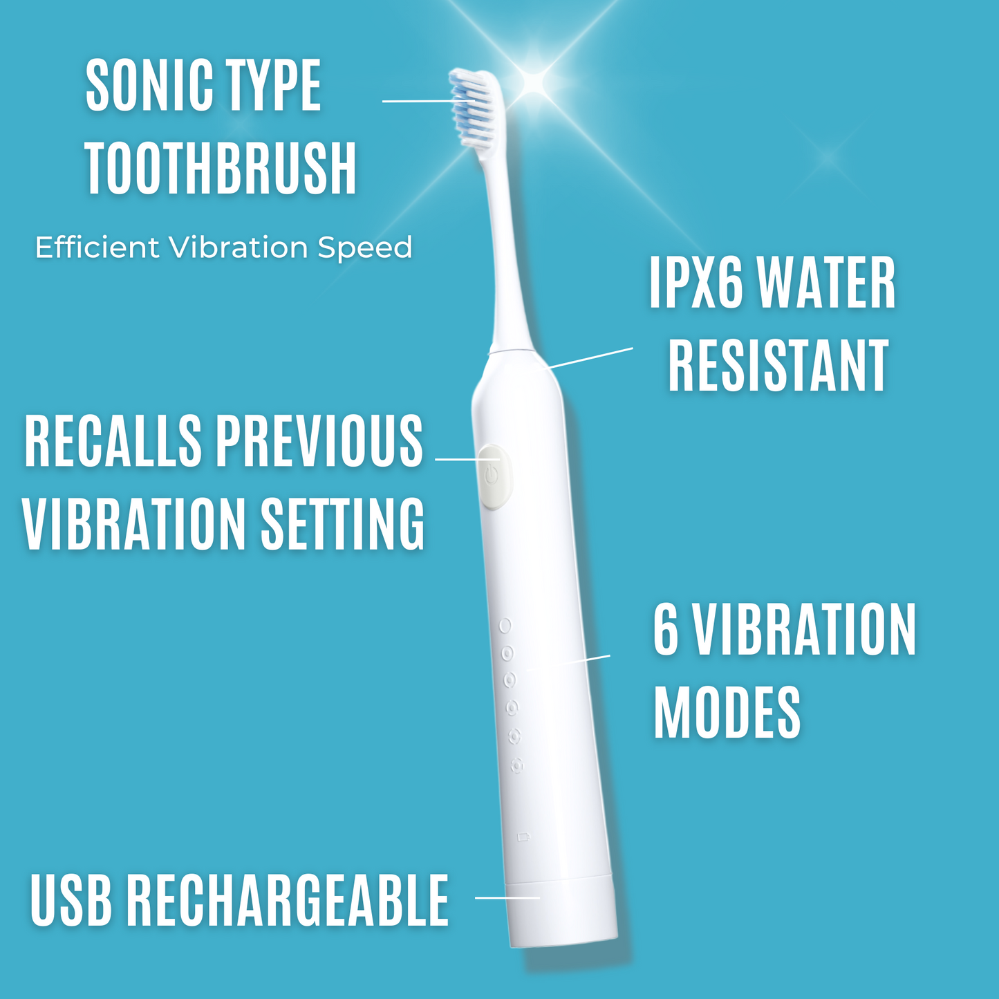 ガレイドデンタルGALLEIDODENTAL電動歯ブラシ本体（通常替え歯ブラシ６本付き）